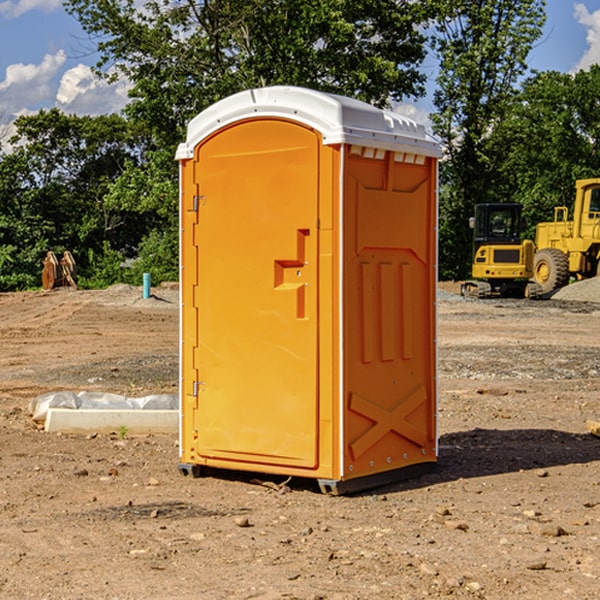 how often are the porta potties cleaned and serviced during a rental period in Dickens Iowa